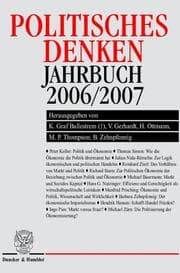 Cover von Politisches Denken. Jahrbuch 2006-2007.