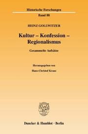 Cover von Kultur, Konfession, Regionalismus