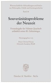 Cover von Souveränitätsprobleme der Neuzeit