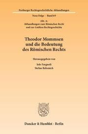 Cover von Theodor Mommsen und die Bedeutung des Römischen Rechts