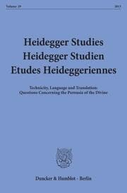 Cover von Heidegger Studies - Heidegger Studien - Etudes Heideggeriennes.