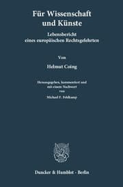 Cover von Für Wissenschaften und Künste.