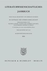 Cover von Literaturwissenschaftliches Jahrbuch