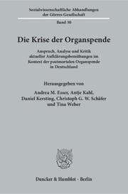 Cover von Die Krise der Organspende.
