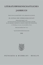 Cover von Literaturwissenschaftliches Jahrbuch