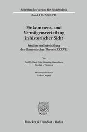 Cover von Einkommens- und Vermögensverteilung in historischer Sicht.