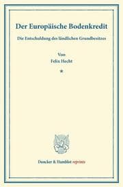 Cover von Der Europäische Bodenkredit.