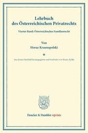 Cover von Lehrbuch des Österreichischen Privatrechts.