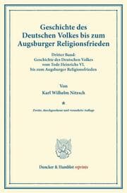 Cover von Geschichte des Deutschen Volkes bis zum Augsburger Religionsfrieden.