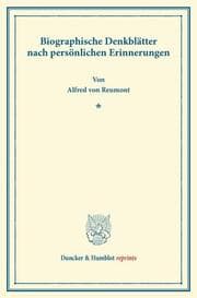 Cover von Biographische Denkblätter