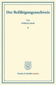 Cover von Der Befähigungsnachweis.