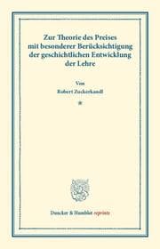 Cover von Zur Theorie des Preises