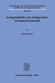 Cover von Anlegerleitbilder und Anlegerschutz im Kapitalmarktrecht.