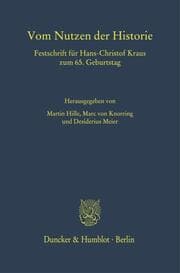 Cover von Vom Nutzen der Historie.