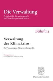 Cover von Verwaltung der Klimakrise
