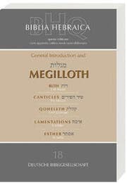 Cover von Biblia Hebraica Quinta (BHQ). Gesamtwerk zur Fortsetzung / General Introduction and Megilloth