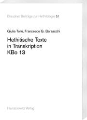 Cover von Hethitische Texte in Transkription KBo 13