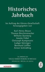 Cover von Historisches Jahrbuch 138. Jahrgang 2018