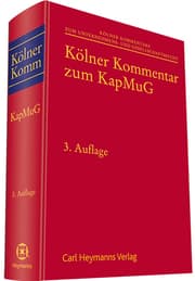 Cover von Kölner Kommentar zum KapMuG