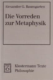 Cover von Die Vorreden zur Metaphysik