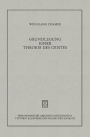 Cover von Grundlegung einer Theorie des Geistes