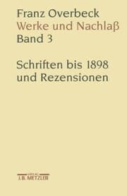 Cover von Franz Overbeck: Werke und Nachlaß