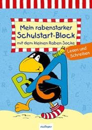 Cover von Mein rabenstarker Schulstart-Block mit dem kleinen Raben Socke
