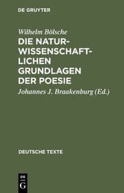 Cover von Die naturwissenschaftlichen Grundlagen der Poesie
