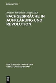 Cover von Fachgespräche in Aufklärung und Revolution