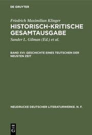 Cover von Geschichte eines Teutschen der neusten Zeit