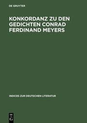 Cover von Konkordanz zu den Gedichten Conrad Ferdinand Meyers