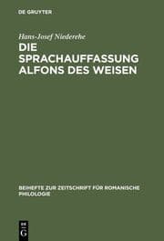 Cover von Die Sprachauffassung Alfons des Weisen