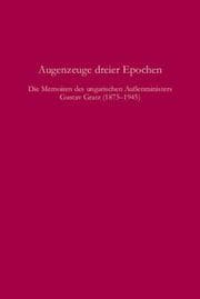 Cover von Augenzeuge dreier Epochen
