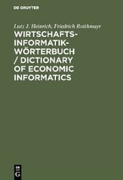 Cover von Wirtschaftsinformatik-Wörterbuch / Dictionary of Economic Informatics