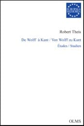 Cover von De Wolff à Kant / Von Wolff zu Kant