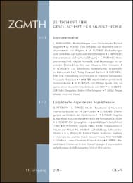 Cover von ZGMTH - Zeitschrift der Gesellschaft für Musiktheorie, 11. Jahrgang 2014