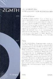 Cover von ZGMTH - Zeitschrift der Gesellschaft für Musiktheorie, 12. Jahrgang 2015