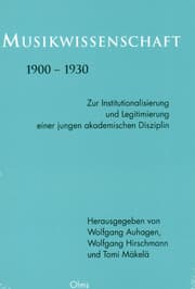 Cover von Musikwissenschaft 1900-1930