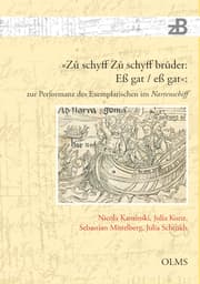Cover von 'Zu schyff Zu schyff bruder: Eß gat / eß gat': zur Performanz des Exemplarischen im Narrenschiff
