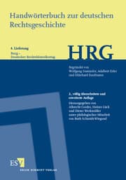 Cover von Handwörterbuch zur deutschen Rechtsgeschichte (HRG) - Lieferungsbezug - - - Lieferung 4: Burg-Deutscher Rechtshistorikertag