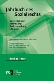 Cover von Jahrbuch des Sozialrechts - - Dokumentation für das Jahr 2016