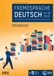 Cover von Fremdsprache Deutsch - - Heft 58 (2018): Bildungssprache