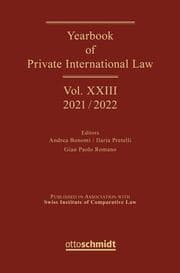 Cover von Yearbook of Private International Law Vol. XXIII - 2021/2022