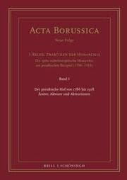Cover von Der preußische Hof von 1786 bis 1918