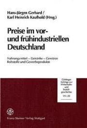Cover von Preise im vor- und frühindustriellen Deutschland