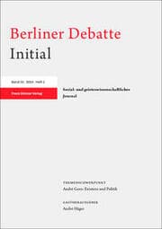 Cover von Berliner Debatte Initial 35 (2024) 1