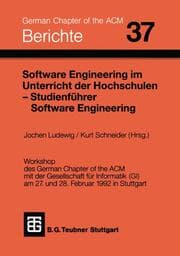 Cover von Software Engineering im Unterricht der Hochschulen SEUH 92 und Studienführer Software Engineering