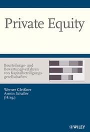 Cover von Private Equity - Beurteilungs- und Bewertungsverfahren von Kapitalbeteiligungsgesellschaften