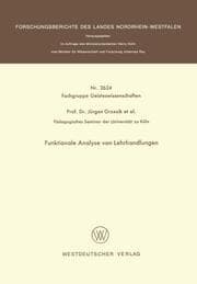 Cover von Funktionale Analyse von Lehrhandlungen