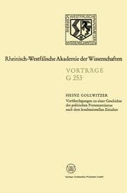 Cover von Voräberlegungen zu einer Geschichte des politischen Protestantismus nach dem konfessionellen Zeitalter